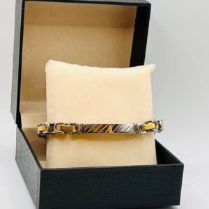 Luxury Stainless Steel Gold Silver Plated Bracelet