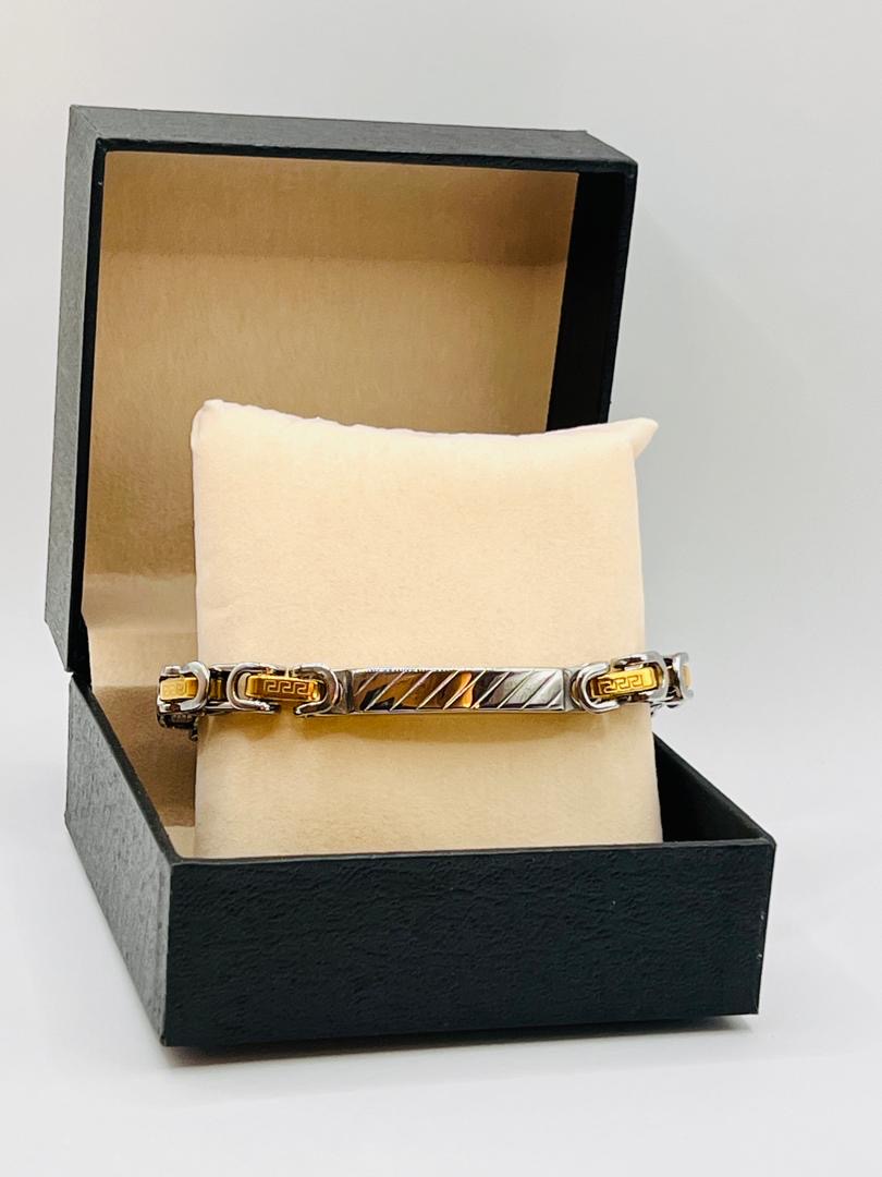 Luxury Stainless Steel Gold Silver Plated Bracelet