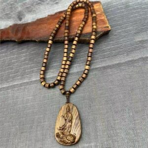 Crystal natural obsidian pendant necklace (2)