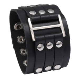 Vintage leather Punk Rivet Bracelet Bangle