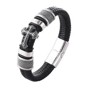 Stainless steel cross fashion bracelet